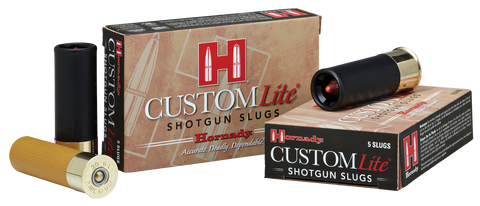 Hornady 86233 Custom Lite 20 Gauge 2.75" 250 GR Slug Shot 5 Bx/ 20 Cs