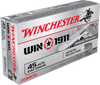 Winchester Ammo X45P Win1911 45 Automatic Colt Pistol (ACP) 230 GR Jacketed Hollow Point 50 Bx/ 10 Cs