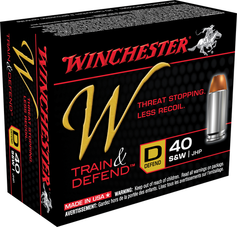 Winchester Ammo W40SWD W 40 Smith & Wesson 180 GR Jacketed Hollow Point 20 Bx/ 10 Cs