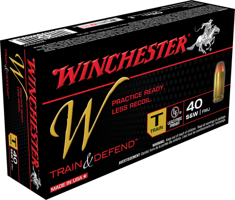Winchester Ammo W40SWT W 40 Smith & Wesson 180 GR Full Metal Jacket 50 Bx/ 10 Cs