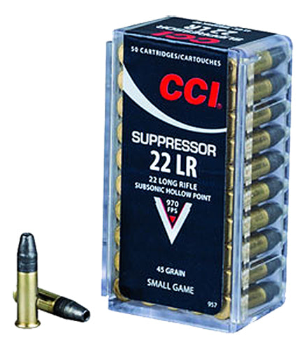 22LR Ammo - CCI Suppressor Lead HP CCI Suppressor Lead HP Ammo