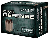 Liberty LA-CD-38-025 Civil Defense 38 Special LF Fragmenting HP 50GR 20Bx