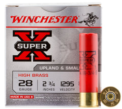 Winchester Ammo X285 Super-X High Brass 28 Gauge 2.75" 3/4 oz 5 Shot 25 Bx/ 10 Cs