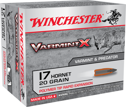 Winchester Ammo X17P Varmint X 17 Hornet 20 GR 20 Bx/ 10 Cs