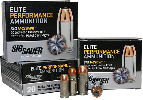 Sig Sauer E9MMA1-20 V-Crown 9mm Luger 115 GR JHP 20Box/10Case