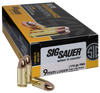 Sig Sauer E9MMB1-50 Full Metal Jacket 9mm Luger 115 GR FMJ 50Box/20Case