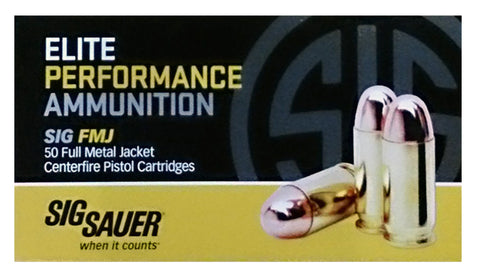 Sig Sauer E45BA3-50 Full Metal Jacket 45 ACP 230 GR FMJ 50 Box/20 Case