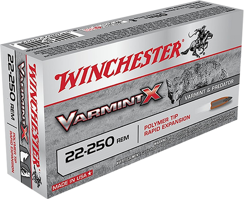 Winchester Ammo X22250PXL Varmint X 22-250 Remington 55 GR  40 Bx/ 5 Cs
