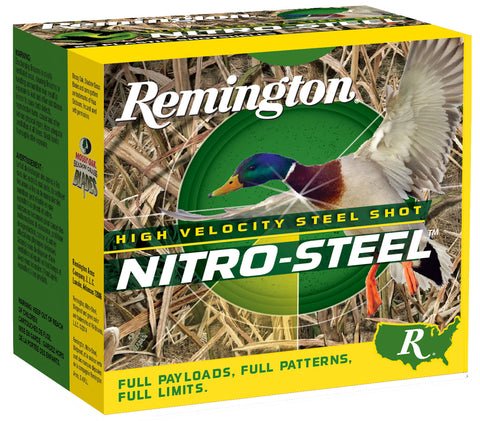 Remington Ammunition NSI12352 Nitro Steel  12 Gauge 3.50" 1 1/2 oz 2 Shot 25 Bx/ 10 Cs