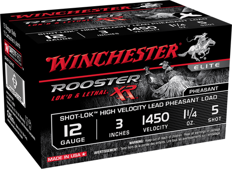 Winchester Ammo SRXR123HV5 Rooster XR 12 Gauge 3" 5 Shot 15 Bx/ 10 Cs