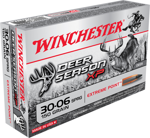 Winchester Ammo X3006DS Deer Season XP 30-06 Springfield 150 GR Extreme Point 20 Bx/ 10 Cs