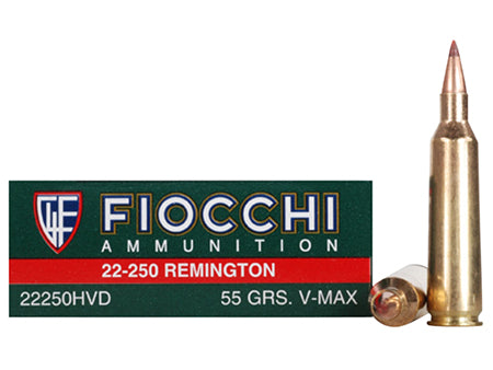 Fiocchi 22250HVB Extrema 22-250 Remington 40 GR V-Max Polymer Tip 20 Bx/ 10 Cs