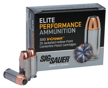 Sig Sauer E38SU1-20 V-Crown 38 Super +P 125GR JHP 20Box/10Case
