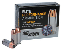 Sig Sauer E38SU1-20 V-Crown 38 Super +P 125GR JHP 20Box/10Case