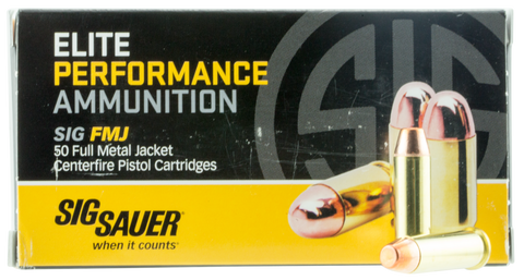 Sig Sauer E38SB150 Elite Ball 38 Special 125 GR Full Metal Jacket 50 Bx/ 20 Cs