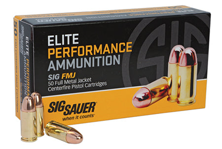 Sig Sauer E38SUB-50 Full Metal Jacket 38 Super +P 125 GR FMJ 50Box/20Case
