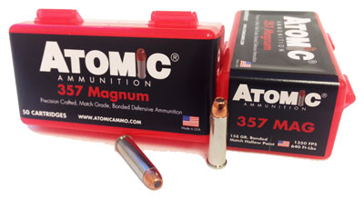 Atomic Ammo .357 Rem. Magnum 158gr. Bonded JHP 50-Pack