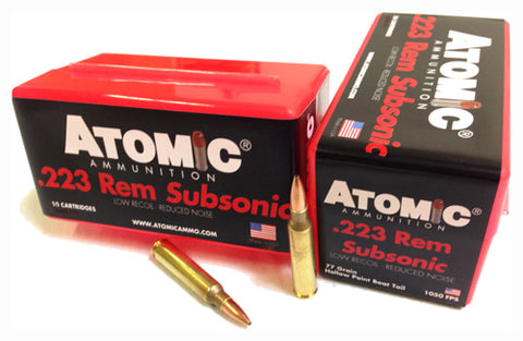 Atomic Ammo .223 Rem. Subsonic 77gr. Nosler BTHP 50-Pack