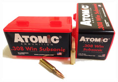 Atomic Ammo .308 Win. Subsonic 175gr. Sierra BTHP 50-Pack