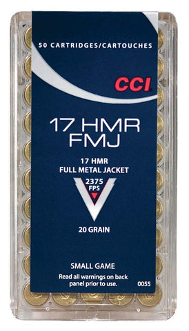 CCI Ammo .17Hmr 2375fps. 20gr. FMJ 50-Pack