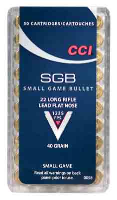CCI Ammo Sgb .22LR 1235fps. 40gr. Lead-FN 50-Pack