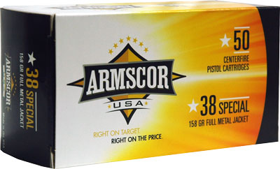 Armscor Ammo .38 Special 158Gr FMJ-RN50-Pack Made In Usa