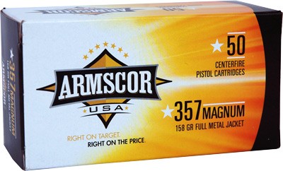 Armscor Ammo .357 Magnum 158Gr. Fmj 50-Pack Made In Usa Fac357-6N