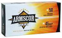 Armscor Ammo .45ACP 230gr. FMJ 50-Pack Made In Usa
