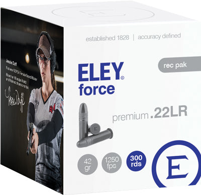 Eley Force 22LR 300Rd Rec Pack 42Gr Round Nose Lead
