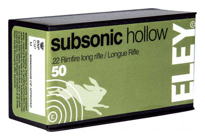 Eley Subsonic Hollow Point 22LR 38gr. 50 Pack