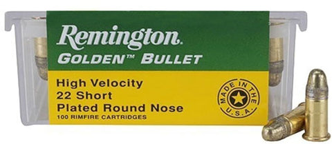 Remington Ammo .22 Short 100-Pack High Velocity 29gr. Plated LRN