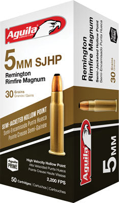 Aguila Ammo 5Mm Remington Magnum 30Gr. Sjhp 50-Pack 1B222405