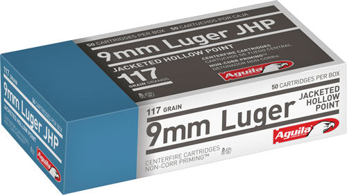 Aguila Ammo 9Mm Luger 117Gr. Jhp 50-Pack 1E092112