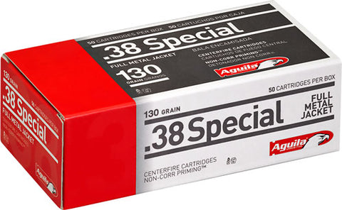 Aguila Ammo .38 Special 130Gr. Fmj-Rn 50-Pack 1E382521