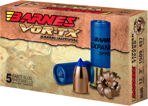 Barnes Ammo Slug 12Ga. 3" 438Gr. Expander Tipped 5-Pack 20737