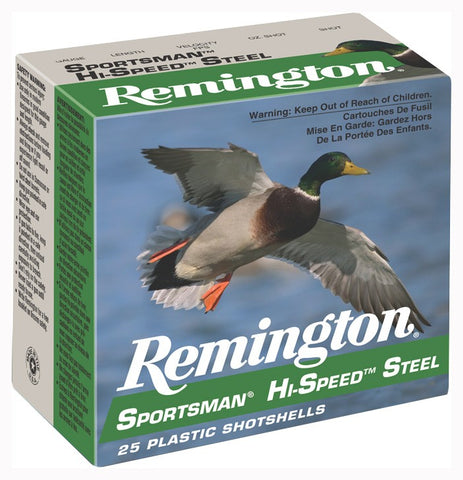 Remington Ammo Hi-Speed Steel 25-Pack. 12Ga. 3" 1300fps. 1-3/8oz. #2