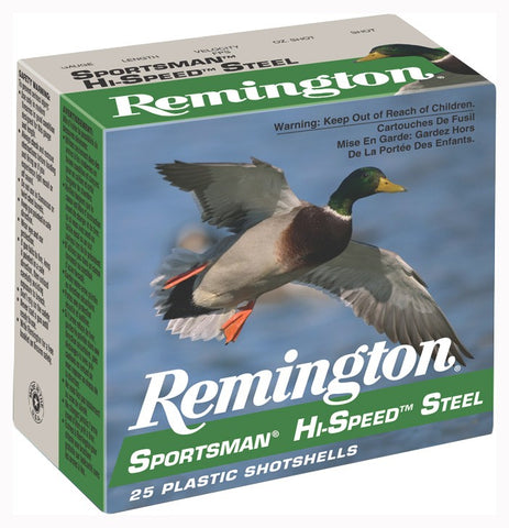 Remington Ammo Hi-Speed Steel 25-Pack 12Ga. 3" 1550fps. 1-1/8oz. #2