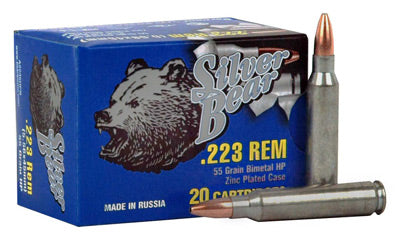 Silver Bear .223 Remington 55gr. HP Zinc Plated 20-Pack
