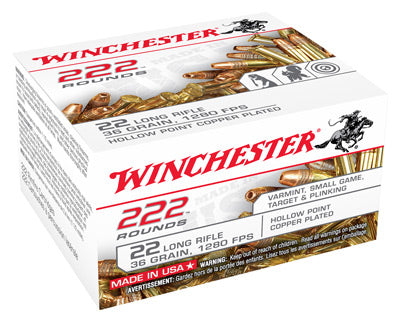Winchester Ammo .22LR 222 Bulk Pack 36gr. Plated HP Case Lots Only