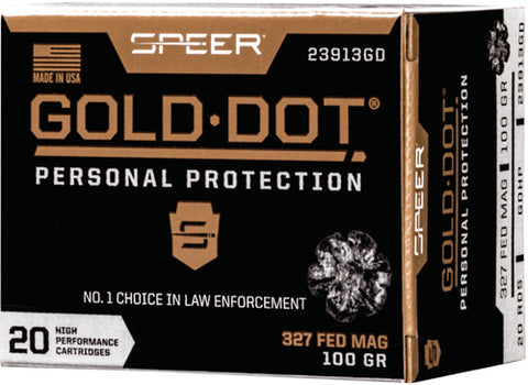 Speer Ammo Gold Dot .327 Federal 100Gr. Gdhp 20Pk. 23913Gd