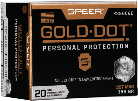 Speer Ammo Gold Dot .357Magnum 158Gr. Gdhp 20-Pack 23960Gd