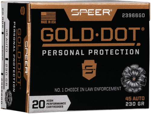 Speer Ammo Gold Dot .45Acp 230Gr. Gdhp 20-Pack 23966Gd