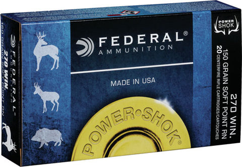 Fed Ammo Power-Shok .270 Win. 150Gr. Sp 20-Pack 270B