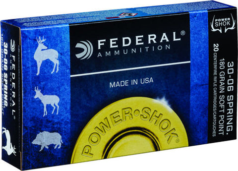 Fed Ammo Power-Shok .30-06 180Gr. Sp 20-Pack 3006B