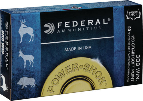 Fed Ammo Power-Shok .308 Win. 150Gr. Sp 20-Pack 308A