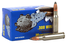 Silver Bear .308 Winchester 140gr. Sp Zinc Coated 20-Pack