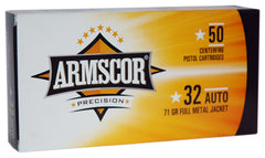 Armscor Ammo .32ACP 71gr. FMJ 50-Pack