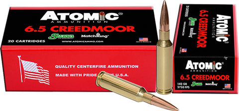 Atomic Ammo 6.5 Creedmoor Match 142gr. Sierra Smk 20-Pack