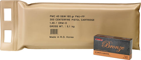 Pmc Ammo 40Sw 165gr. FMJ-FP 300 Round Battle Pack