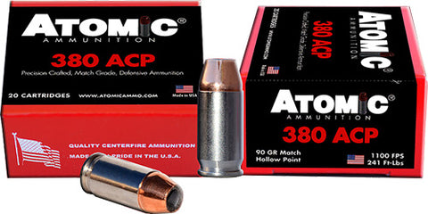 Atomic Ammo .380ACP 90gr. JHP 20-Pack